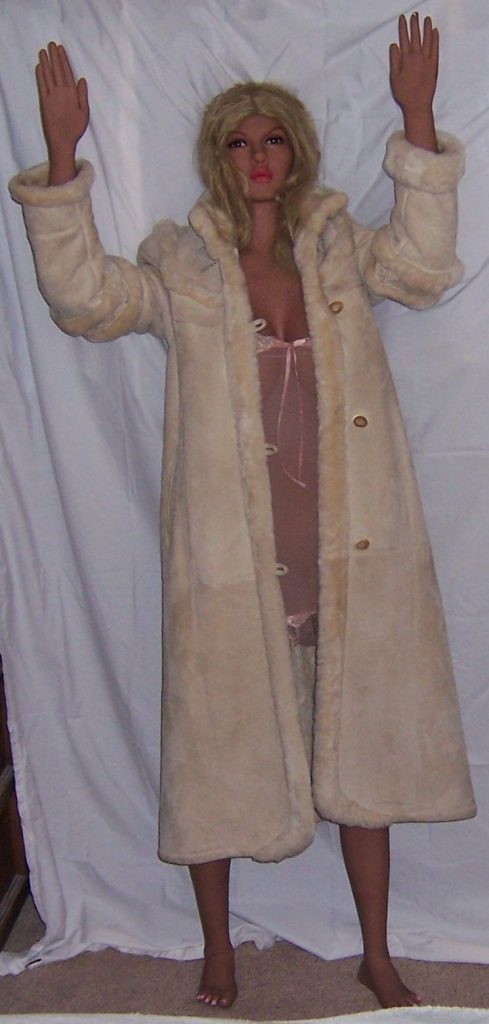 I’m selling this sheepskin coat with my beautiful wife, Taylor, posing in it. sheepskin4
